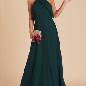 BIRDY GREY JULES DRESS CHIFFON EMERALD